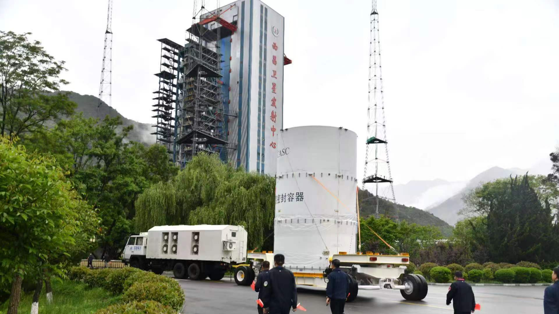 The Tianwen-2 probe is moved to the launch site in southwest China's Sichuan Province, May 18, 2025. /China National Space Administration