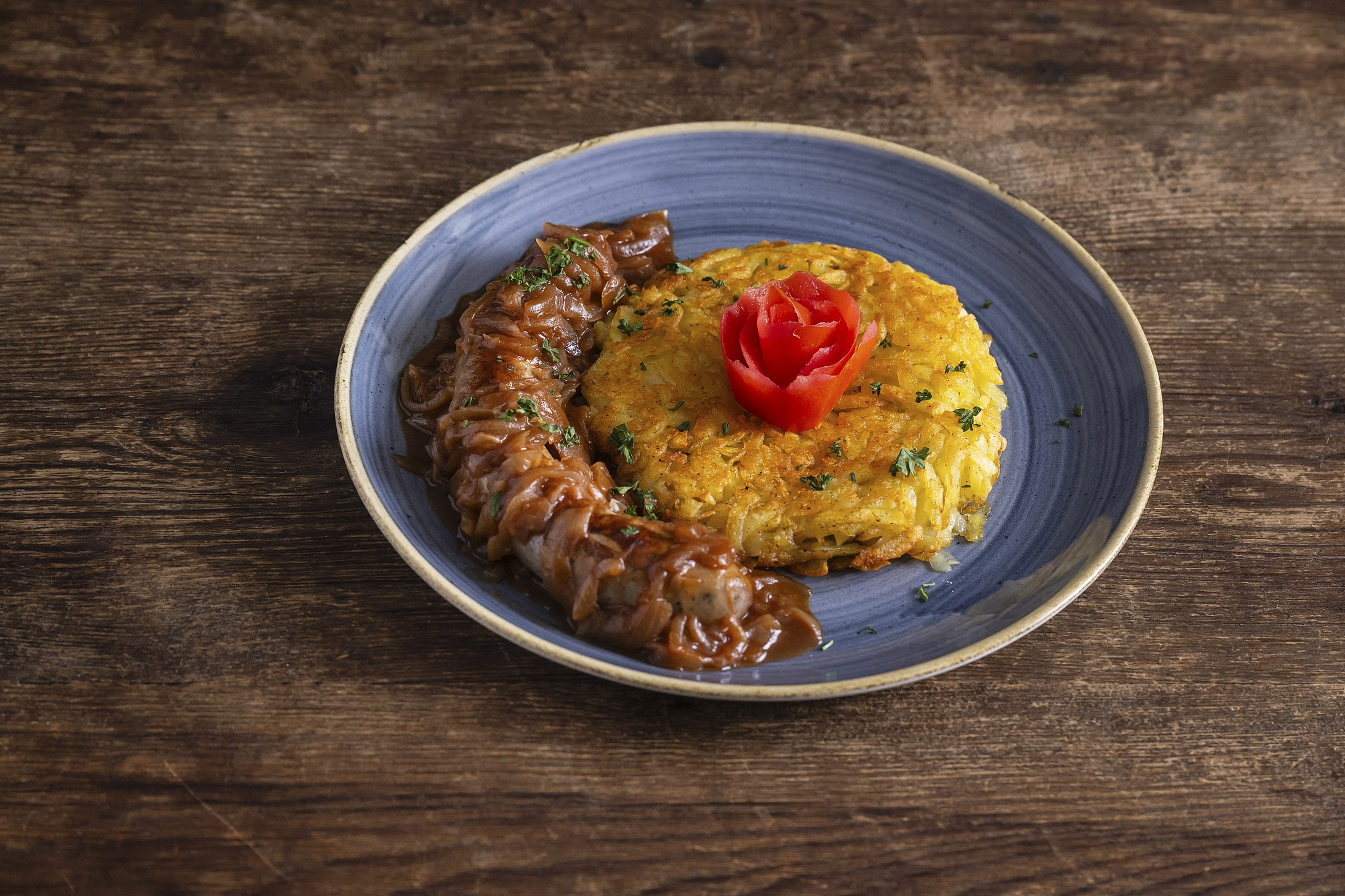 Swiss rösti with sausage. /VCG